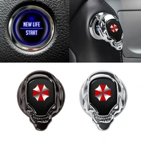car interior engine ignition device start stop push button switch button covers umbrella corporation bagde decoration stickers