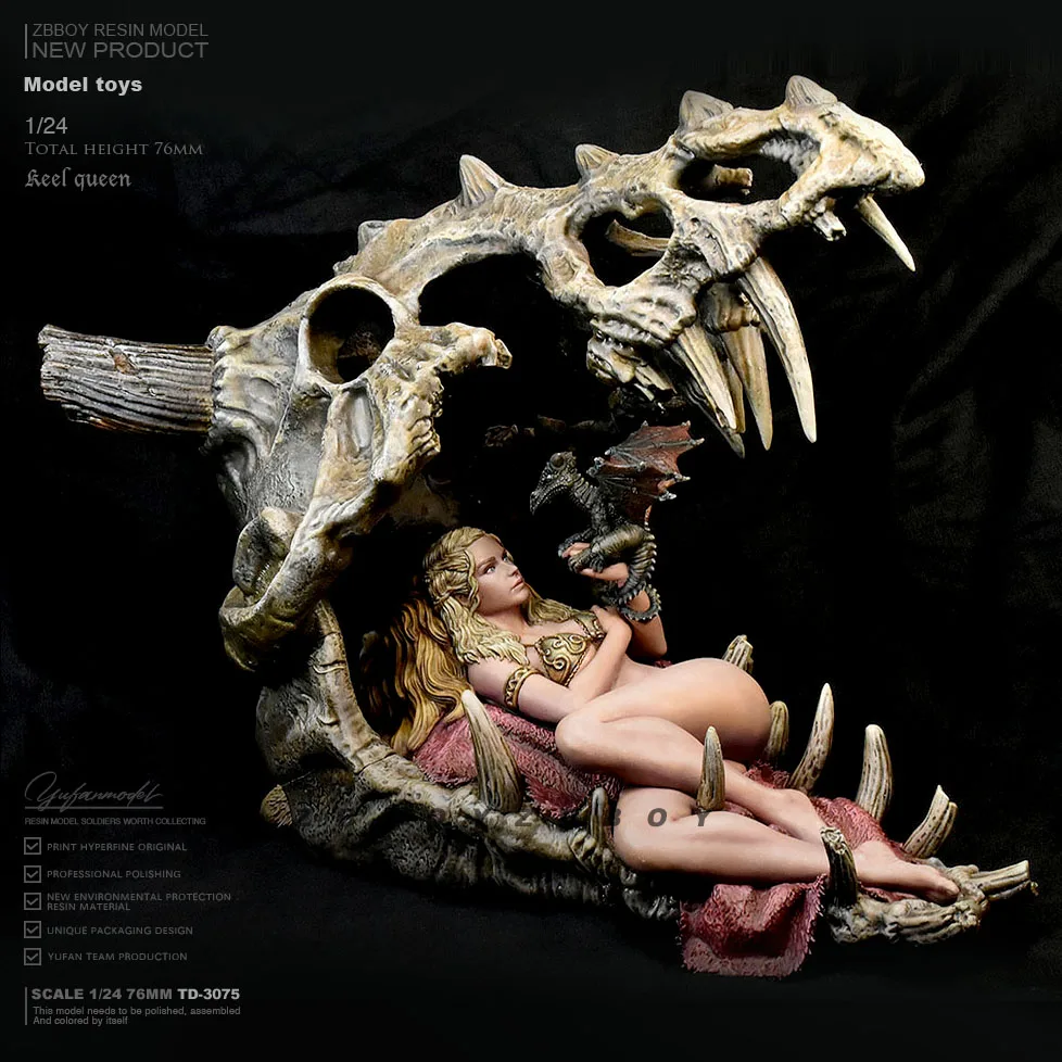 

1/24 Resin model kits figure beauty colorless and self-assembled TD-3076