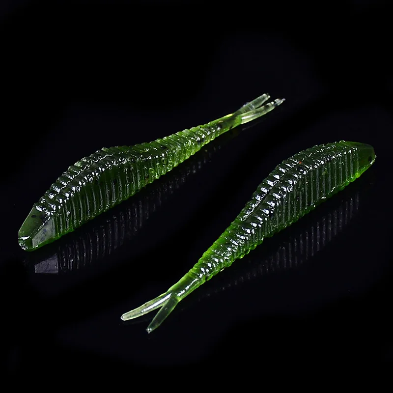 Мягкие силиконовые воблеры BattleBass, 10 шт./лот, 6 см, мягкие приманки, приманки для рыбалки, легкие блесны, 1,5 г, 10 цветов