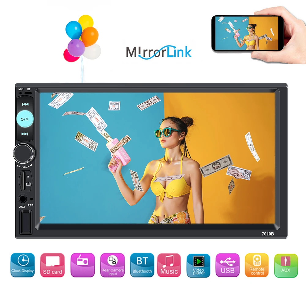 Автомобильный мультимедийный плеер 7010b Авто радио автомобиль 2 Din Авторадио 7 &quotHd