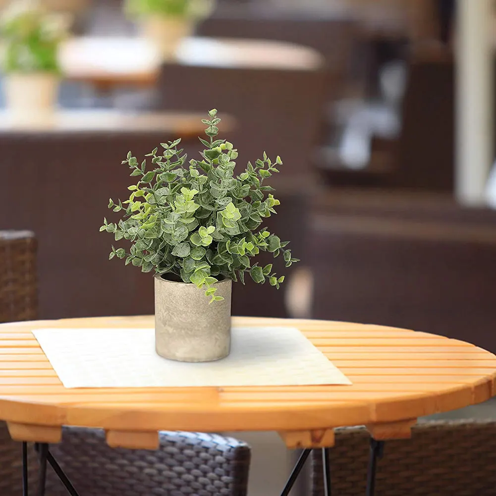 

3PCS Fake Plants Foliage Bush Indoor Outdoor Artificial Plant Office Garden Decor 26x 22 x9cm Grass Decoration Accessories