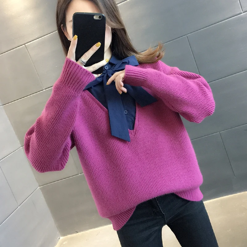 

Women Sweaters Long Sleeve Fashion Twist Knitted Women's Pullovers Female White