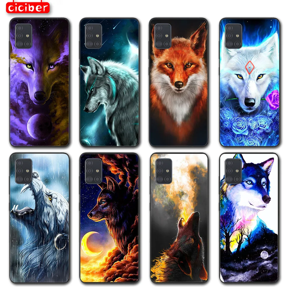 Чехол Wolf для Samsung Galaxy S21 S20 S10 S9 S8 Plus Ultra S10e A51 A50 A71 A70 A20E A21S A20S NOTE 20 10 9 8 мягкий чехол из