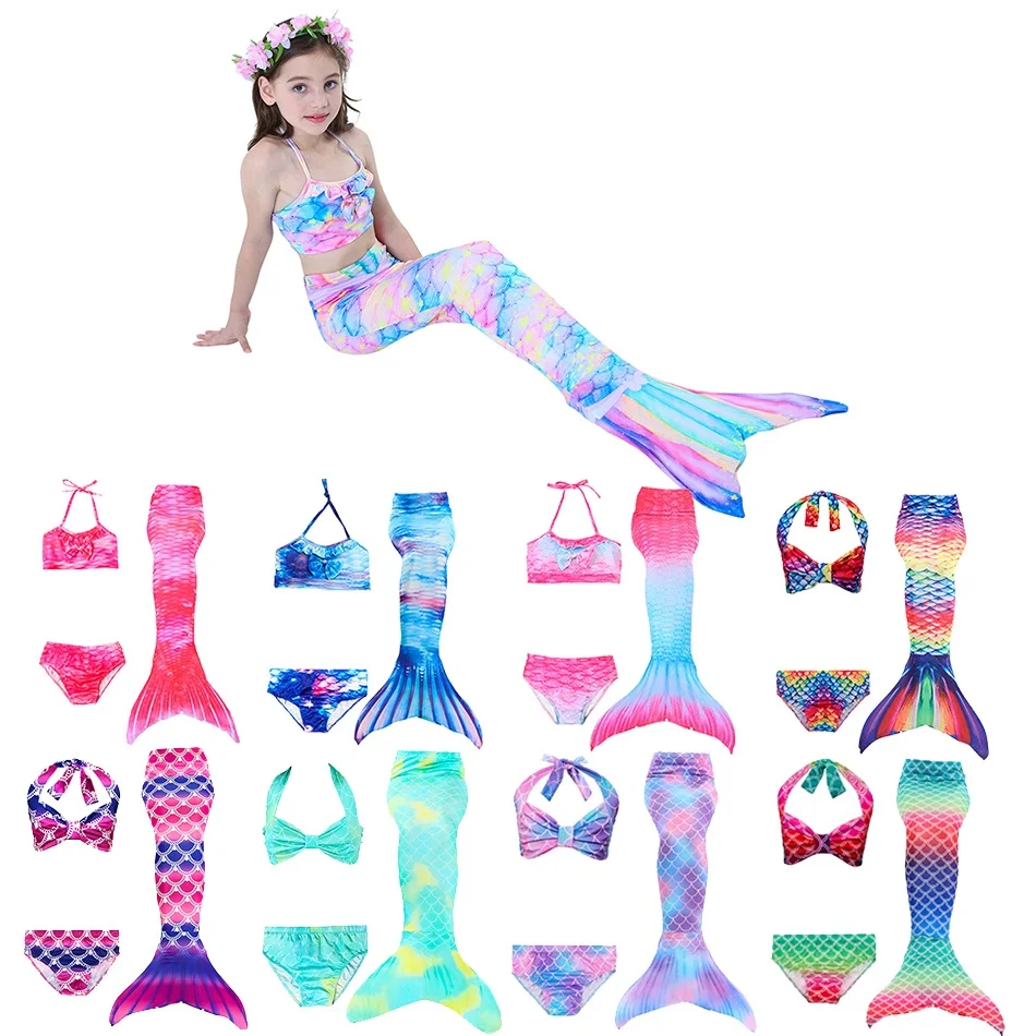 2021 летнее платье для девочек &quotРусалка&quot с хвостом детский бассейн вечерние