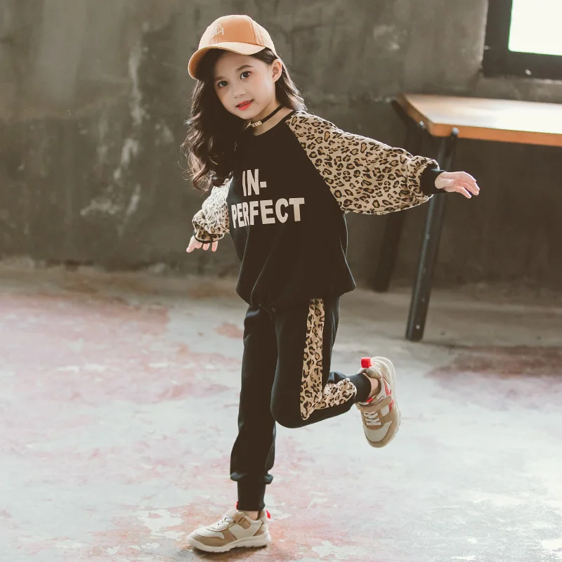 Комплект одежды для маленьких мальчиков и девочек с леопардовым принтом roupa infantil