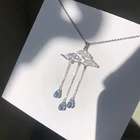 Женское Ожерелье-чокер из серебра 925 пробы с кулоном в виде облаков