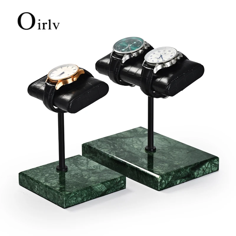 Oirlv PU leather watch display stand Marble base watch stand Watch storage rack Jewelry storage rack