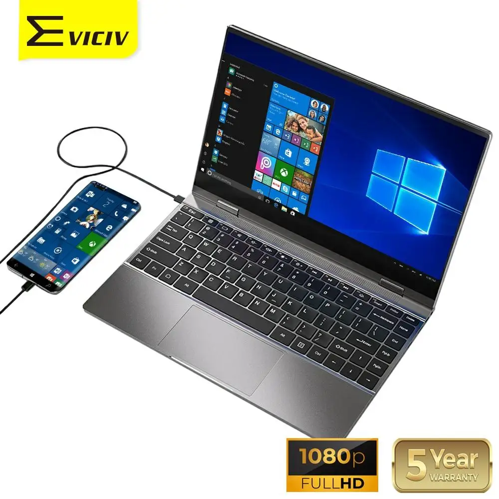 Монитор LapDock для HP Elite x3 Dex EVICIV заряжаемый Портативный сенсорный ЖК-экран USB C HDMI