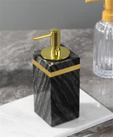 marble bath liquid soap dispenser bathroom shampoos shower gel perfume bottle with 304 sus press head european style white