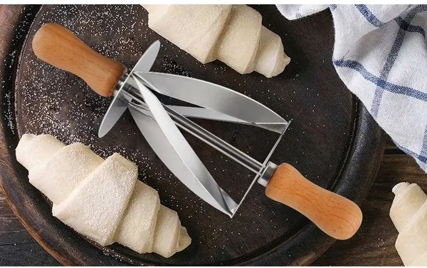 Роликовый нож из нержавеющей стали для приготовления Круассанов хлеба теста