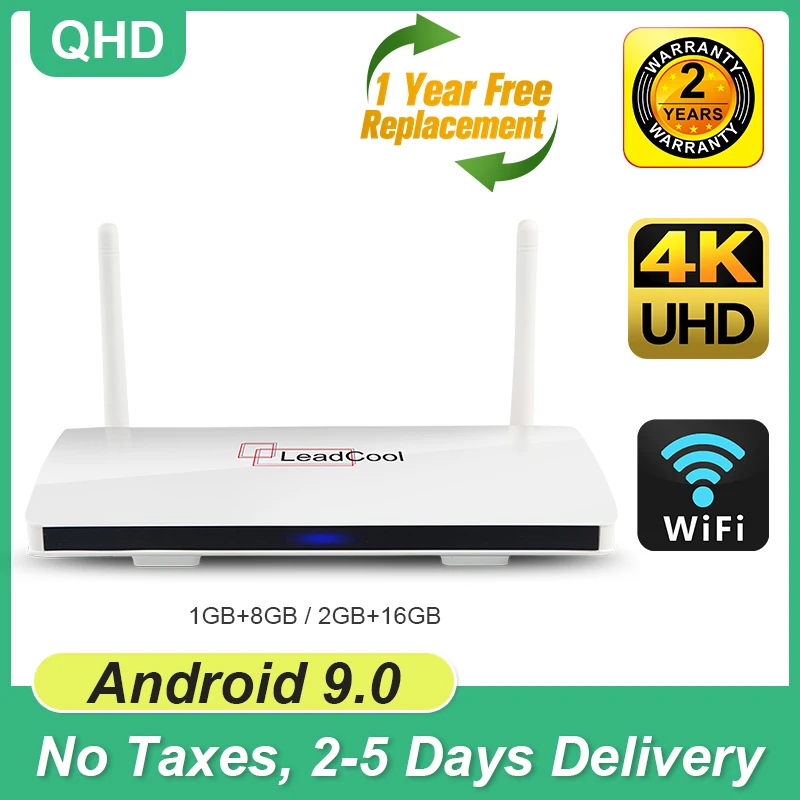ТВ приставка Leadcool qhd Android 9 0 4K H.265 Amlogic S905W Wi Fi 2 4 ГГц|ТВ-приставки и медиаплееры| |