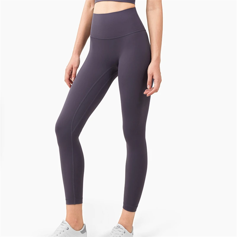 

Women Leggings High Waist Gym Yoga Pants One piece Tailoring No T Seam Butt Lifting Fitness Running Sport Girl Sportswear Tights