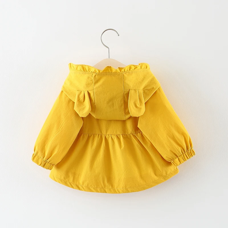 Весенне осенние повседневные куртки для девочек верхняя одежда с капюшоном