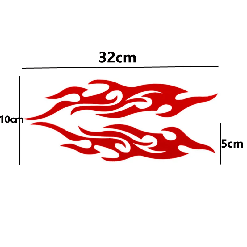 

10-50pairs Car Styling Flame Fire Car Stickers Decals for Universal Cars Motorcycles On body Rear-view Mirror Car Lights Brow