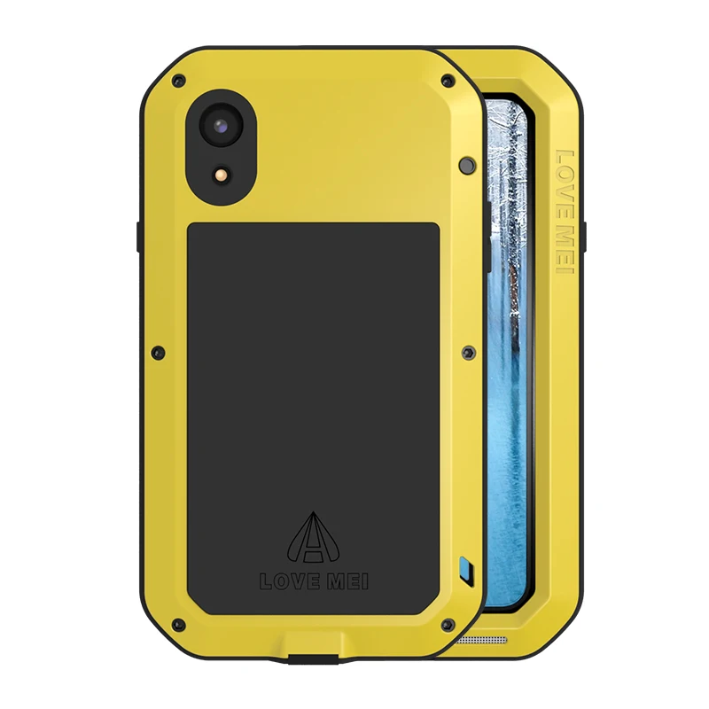 

LOVE MEI For Apple iPhone XR 6.1 Case Shock Dirt Proof Water Resistant Metal Armor Cover Phone Case For iPhone XS Max Cover