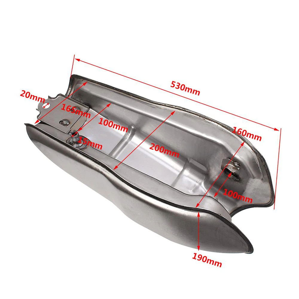 Винтажный газовый бак Cafe Racer RD50 Универсальный мотоциклетный топливный из чистой