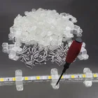 Крепежные зажимы для светильник Ной ленты, зажимы для светодиодной ленты 5050 5730 3014 2835, гибкий крепежный фиксатор для крепления светодиодной ленты с винтом