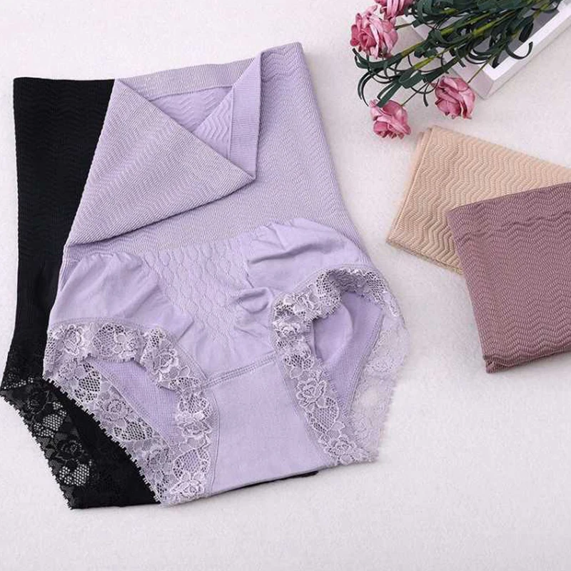 Сексуальные женские трусики с высокой талией бесшовные регулировкой живота