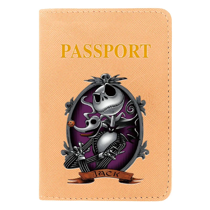 

The Nightmare Before Christmas Printing Women Men Passport Cover Pu Leather Travel ID Credit Card Holder Pocket Wallet Bags