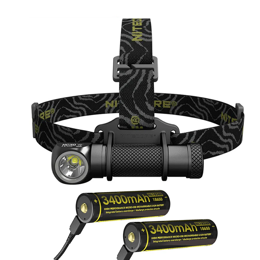 HC30 NL1834R x2 NITECORE HC30 HC30W головной светильник CREE XM-L2 U2 светодиодный Макс 1000ЛМ головной светильник дальность луча 162 М головной светильник наружный налобный фонарь - Испускаемый цвет: HC30 NL1834R x2