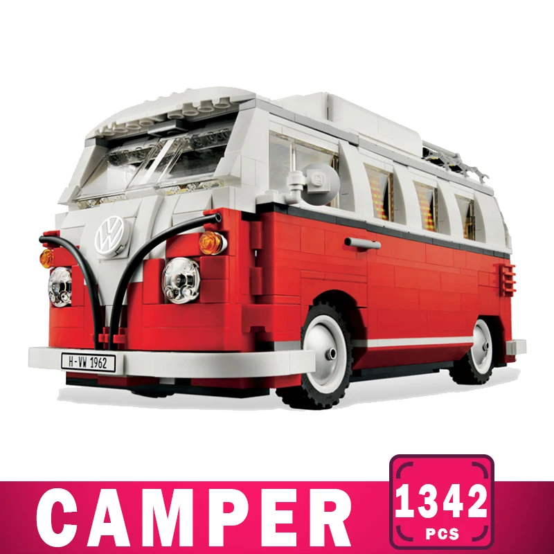 Creator T1 Camper RV дорожные автомобили 1354 шт DIY Модели Строительные блоки BricksToys подарки