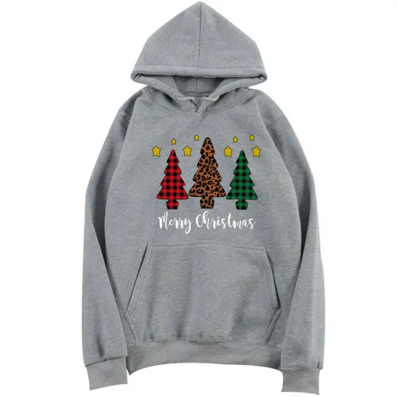 

AU Women's Hoodies Sweatshirts Autumn Winter Tree Print Tops