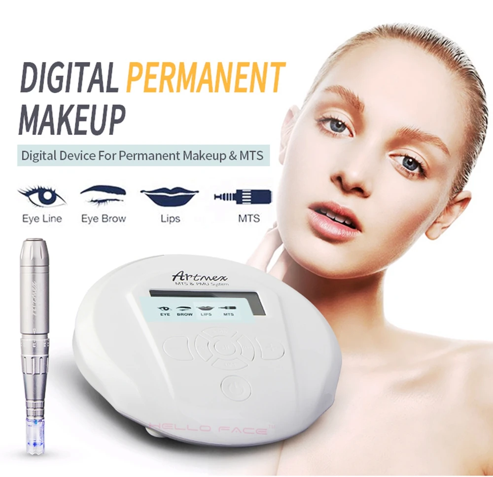 

Portable Permanent Makeup Tattoo Machine Artmex V6 Eye brow Lip Line Rotary Pen MTS PMU System Skin Beauty Salon and Home Use