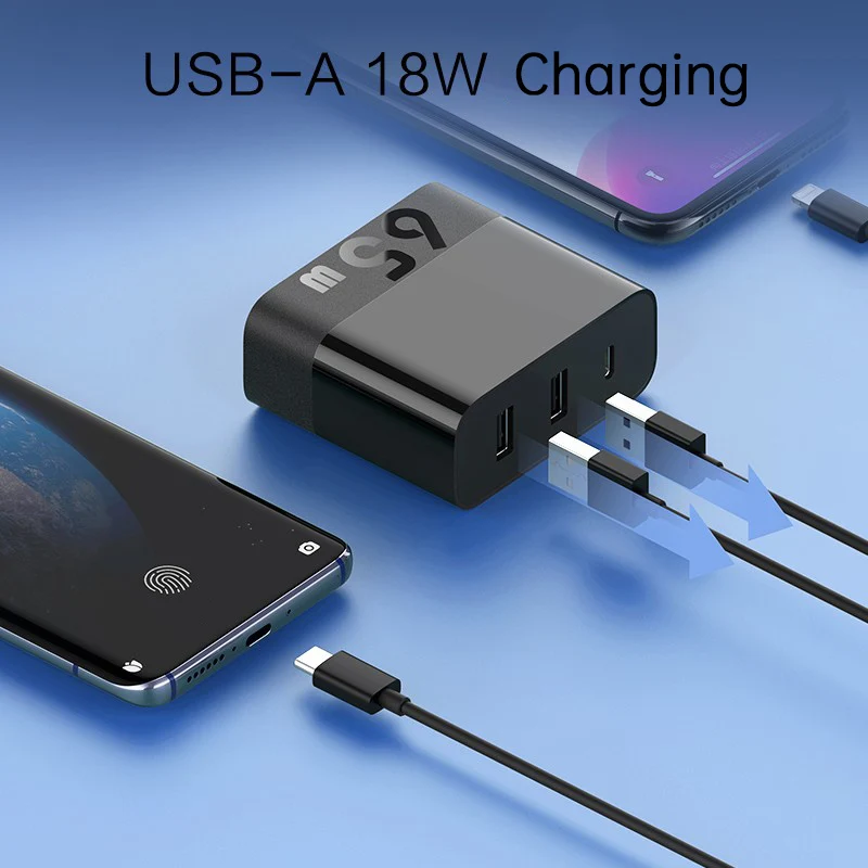 Фото Зарядное устройство ZMI USB 65 Вт 1C 45 18 1C2A для Android iOS Электроника Зарядное устройство ZMI USB 65 Вт 1C 45 18 1C2A для Android iOS Электроника