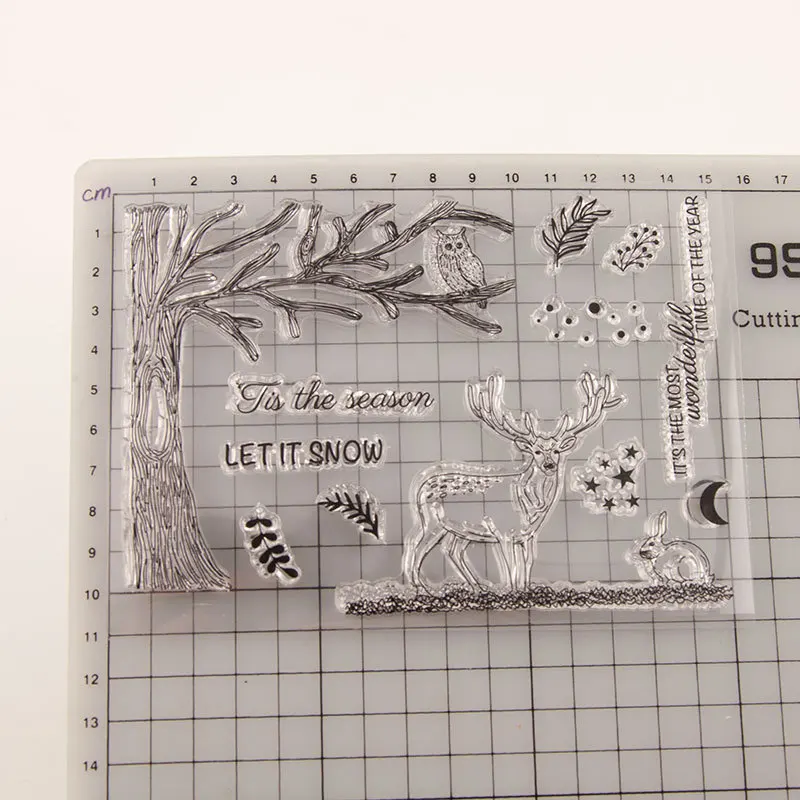 Рождественская тема прозрачный силиконовый штамп для скрапбукинга альбом