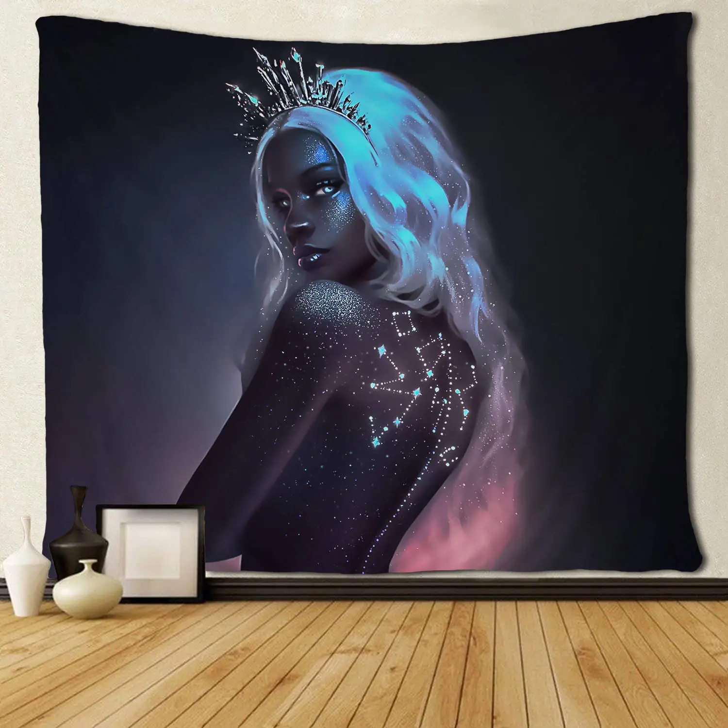 

Black Women African Sexy Lady American Wall Hanging Tapestry for Living Room Bedroom Dorm Decor