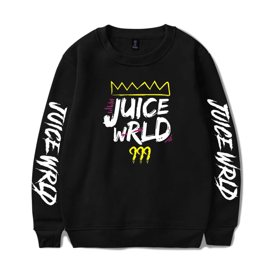 Свитшот Rapper Juice Wrld 2D с круглым вырезом для мужчин и женщин Модный свитшот длинным