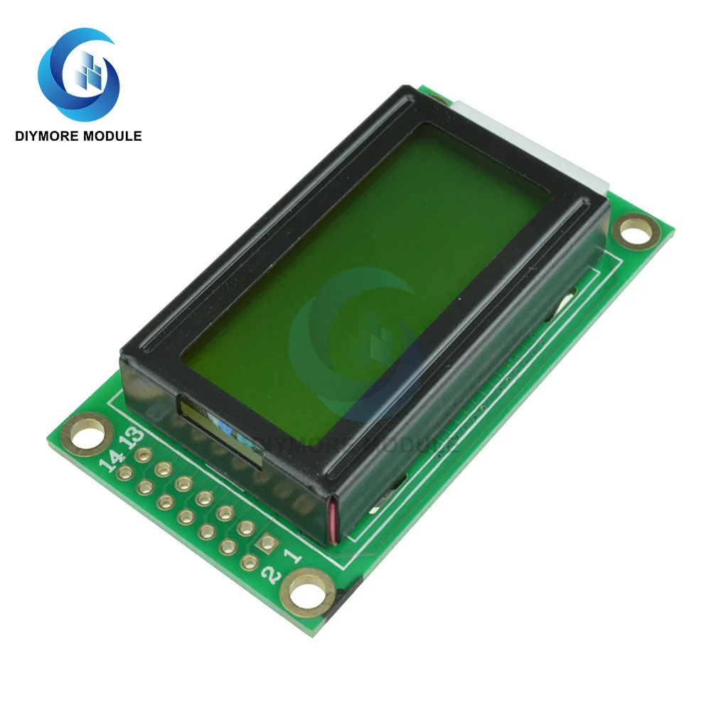 Модуль ЖК-дисплея 0802 8*2 символов Синий/Желтый экран 3 В/5 В монитор с подсветкой для