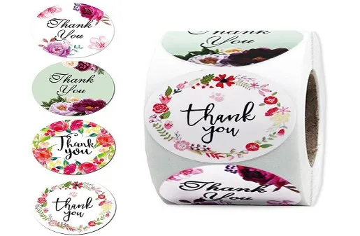 Розовый бумажные этикетки наклейки Фольга Спасибо Скрапбукинг 1 '𧔀 шт.