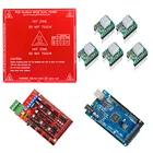 Комплект Reprap Ramps 1,4 с Mega 2560 r3 + плата Ramps 1,4 + тепловой стол MK2B + A4988 для 3D-принтера