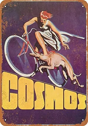 

8 x 12 Metal Sign - Cosmos Bicycles - Vintage Bar Wall Decorative