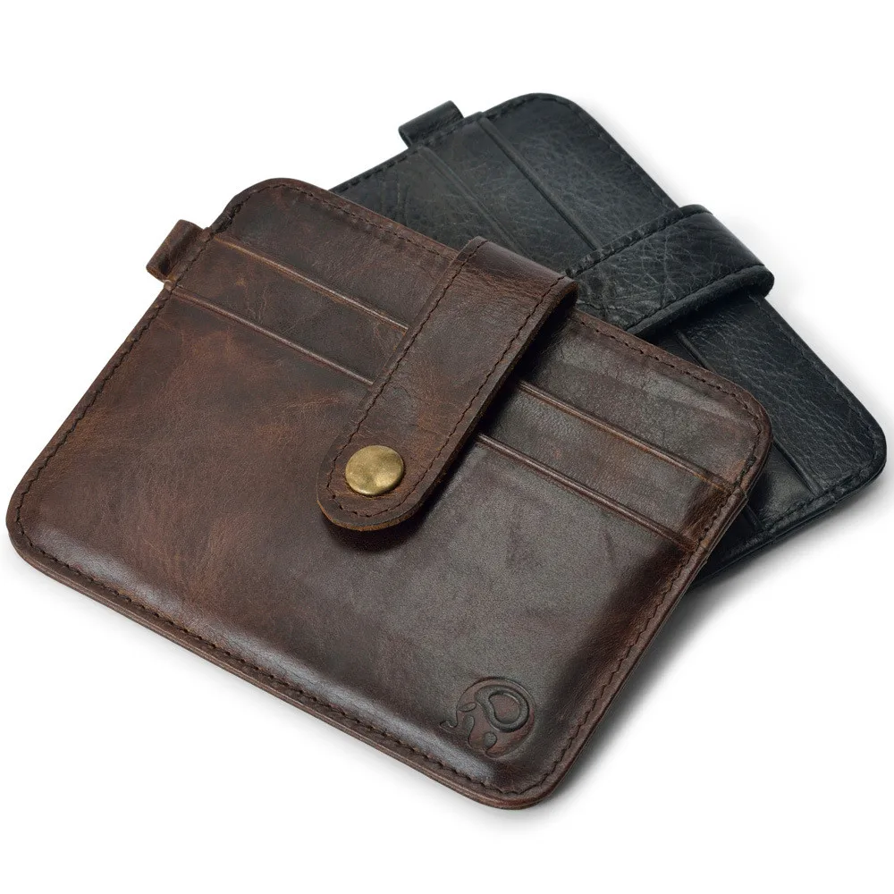 Маленький кошелек на застежке для мужчин и женщин тонкий бумажник из 100%