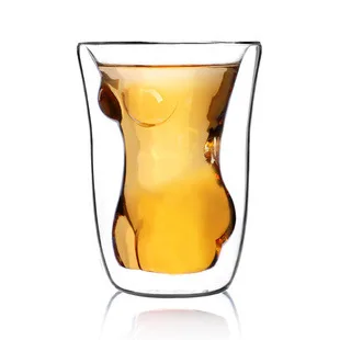 

Beauty cup double insulated glass water sexy beauty lady whisky beer spirits
