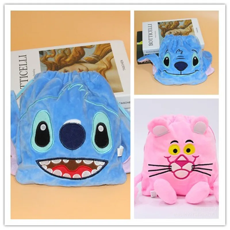 

Cartoon character plush bundle pocket creative cute gift bag small items storage