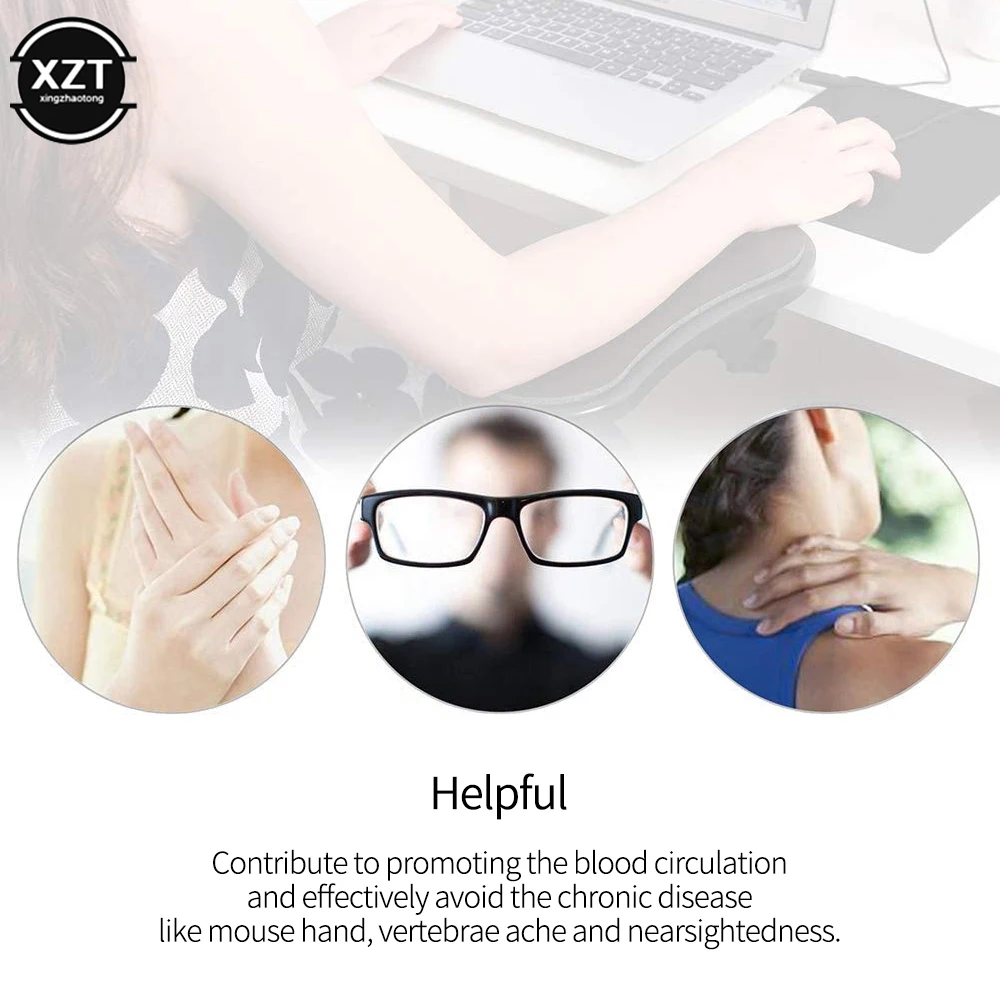 Attachable Mouse Armrest Pad Desk Computer Table Arm Support Board Wrist Rest Chair Extender Hold Hand Shoulder Protect Mousepad |