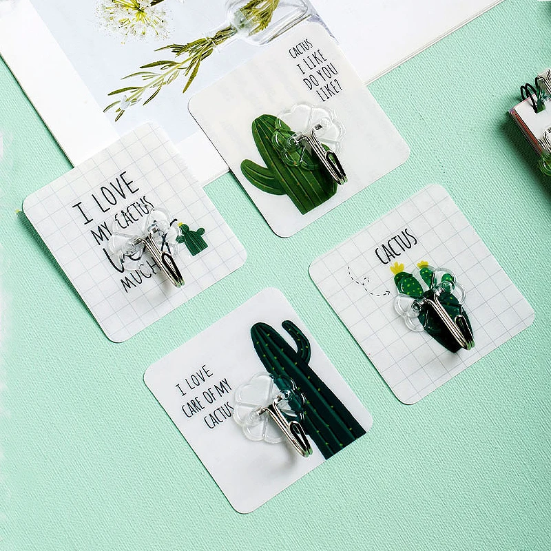 

4PCS Self Adhesive Hooks On The Wall Hanger Storage Holder Wall Hanging Decor Hook Sticker Multi-purpose For Bathroom Organizer