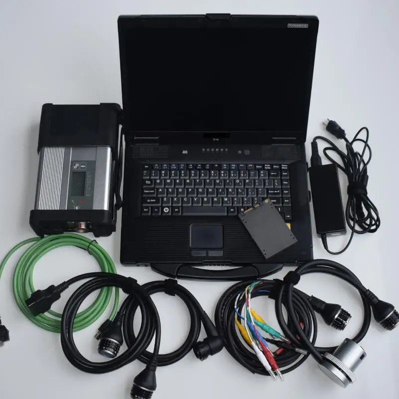 

MB Star C5 + laptop For Panasonic Toughbook CF52 Laptop Diagnostic PC installed well latest MB SD C5 Software V2020.12 Super SSD
