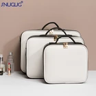 Плотная Кожаная Косметичка-клэпборд, профессиональный чехол для косметики, вместительная сумка для хранения туалетных принадлежностей, дорожная сумочка