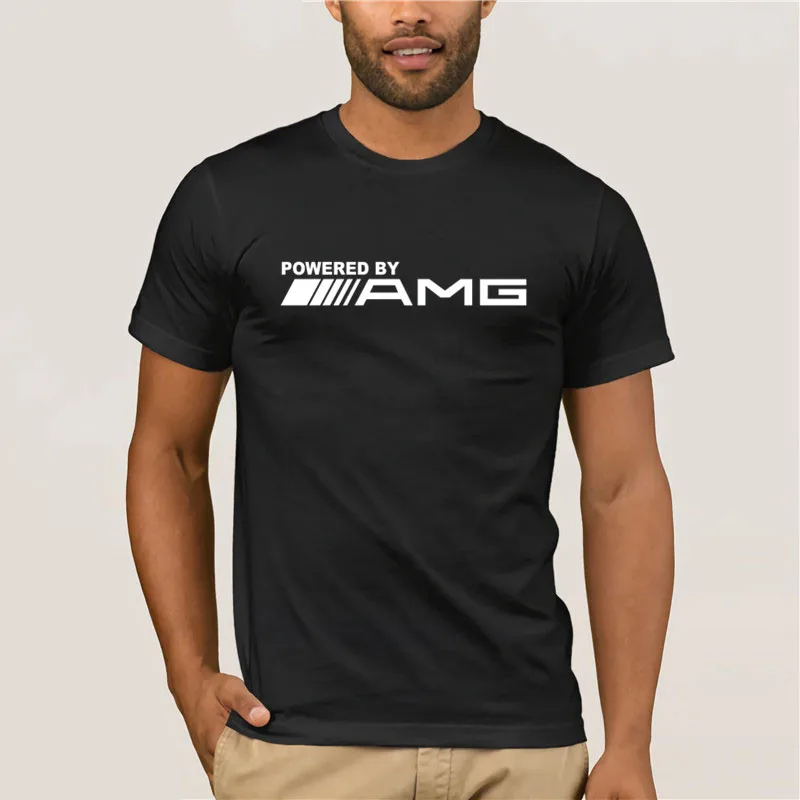 

Powered By A-m-g Embroidered T-shirt Summer Print Black T Shirt Clothes Popular Shirt Cotton Amazing Short Sleeve Unique Tops