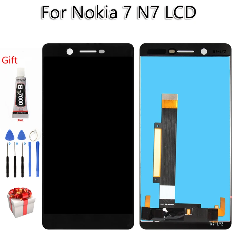 ЖК дисплей AAA для Nokia 7 сенсорный экран с дигитайзером в сборе сменные бесплатные