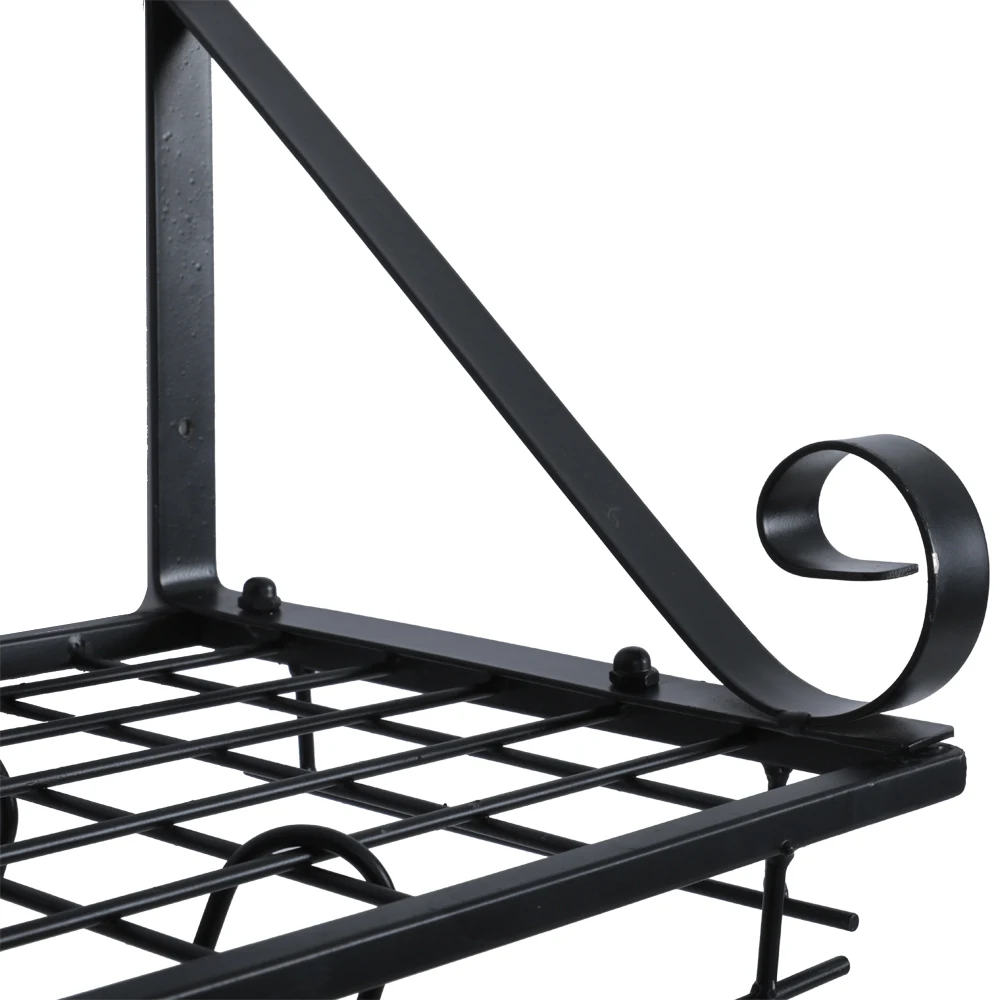 

Pots and Pan Rack Kitchen Decorative Wall Mounted Storage Hanging Rack Organizer