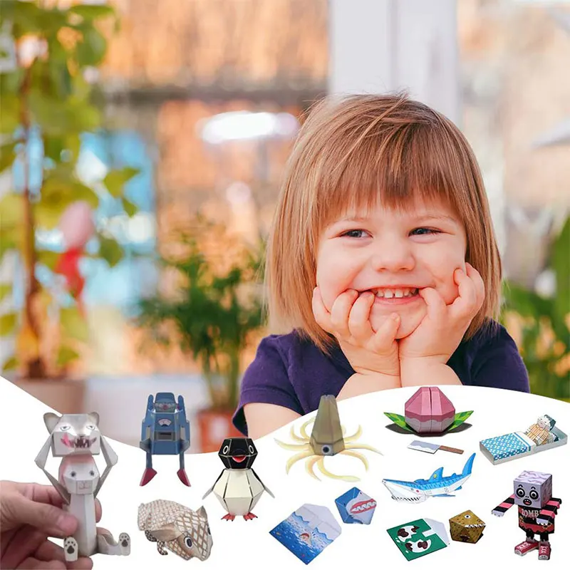 Сделай Сам бумажное украшение для альбома бумажные игрушки Haruki Nakamura животные