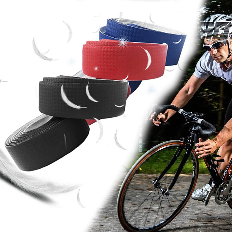 

Road Bike Handlebar Tape Bicycle Anti-slip PU Shock Absorption Handle Bar Tape Cycling Wrap End Plug Cycling Accessories