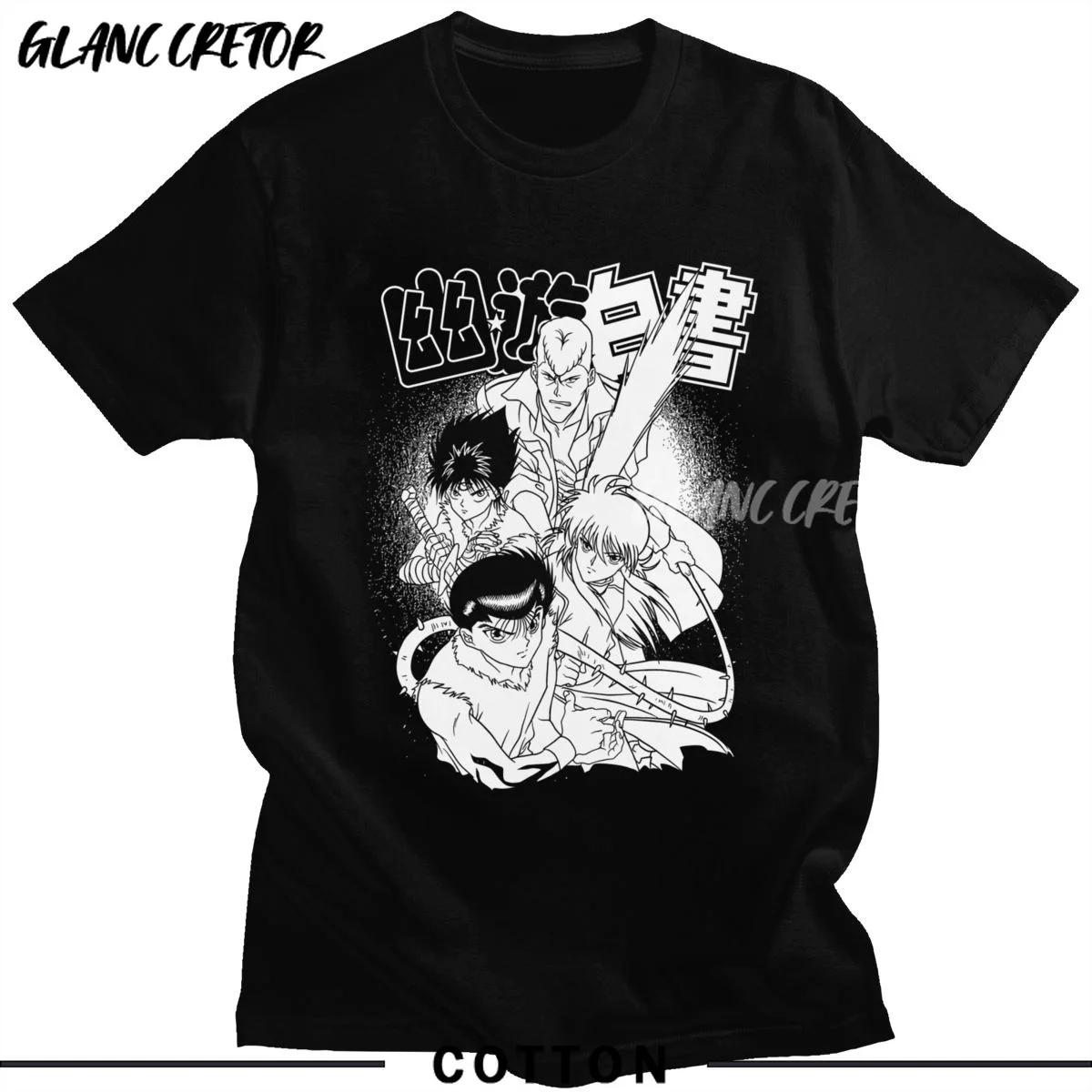 Kazuma Kuwabara футболка Kurama Hiei Топы Манга Футболка Одежда Классическая Yu Hakusho мужская с