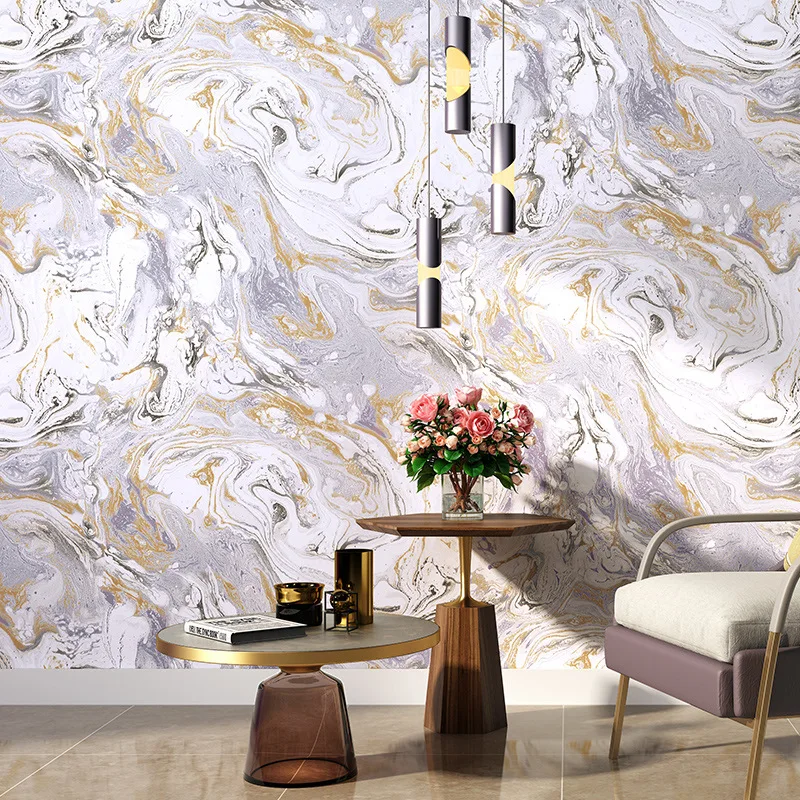 

Nordic ins wind wallpaper green marble living room bedroom dark clouds modern minimalist porch office wallpaper