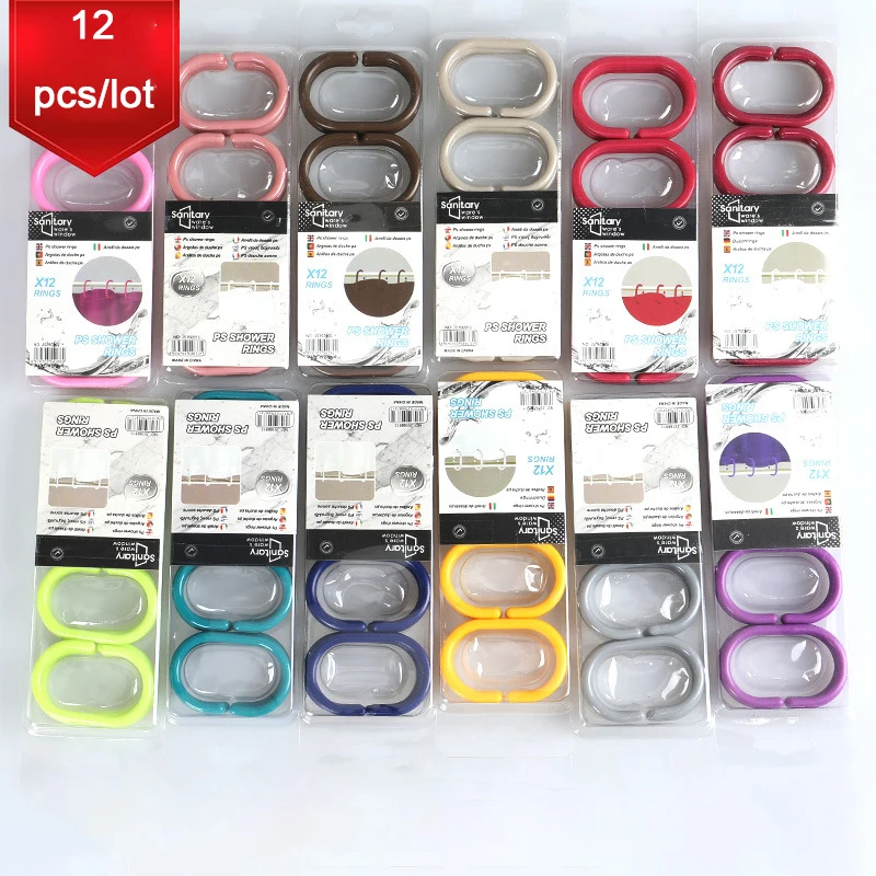 12 шт./компл. пластиковая C образная Ванна драпировка душ кольцо Петля Сгибаемая